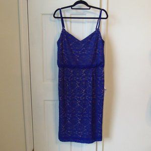 NWT Dress the Population Alisha Dress Electric Blue sz XXL